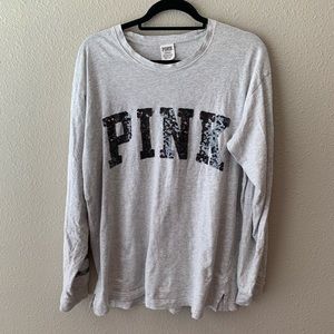 Victoria’s Secret PINK long sleeve sequin top 💃🏼